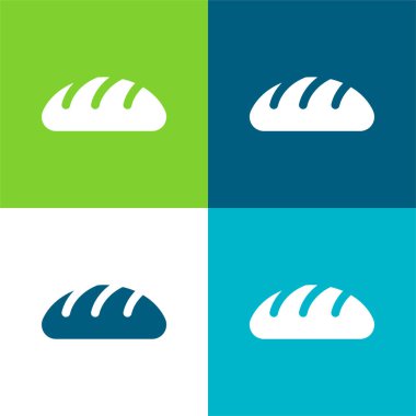 Ekmek Düz 4 renk en küçük simge kümesi