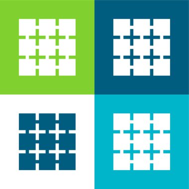 Blokzinciri Düz Düz Renk en az simge kümesi