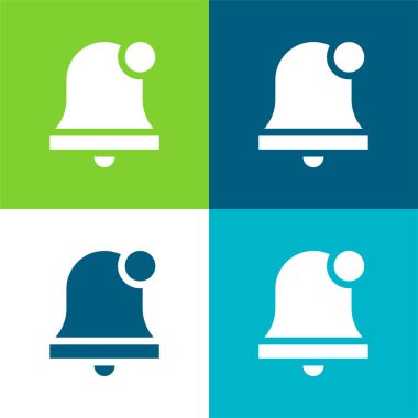 Alarm Çanı Düz 4 renk en küçük simge seti
