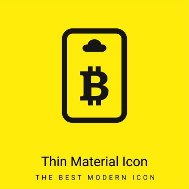 Bitcoin Kimlik Simgesi Asgari parlak sarı malzeme simgesi