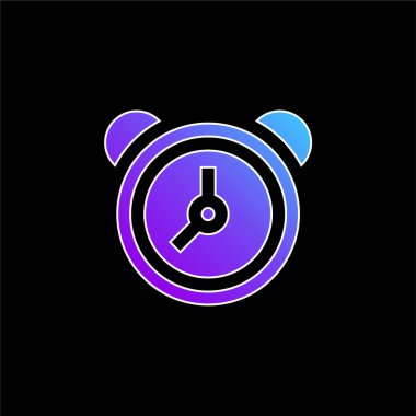 Alarm Saati mavi eğimli vektör simgesi