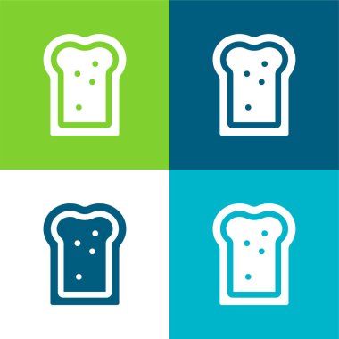 Ekmek Düz 4 renk en küçük simge kümesi