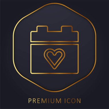 Yıldönümü altın çizgi premium logo veya simgesi
