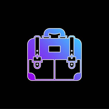 Evrak çantası mavi gradyan vektör simgesi