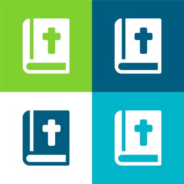 Bible Düz 4 renk en küçük simge kümesi