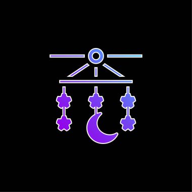 Bebek Mobil mavi gradyan vektör simgesi