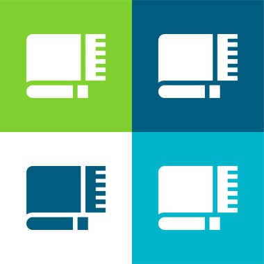 Battaniye Düz 4 renk en küçük simge kümesi