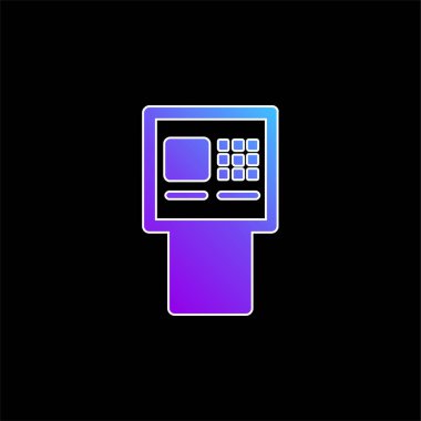 ATM mavi gradyan vektör simgesi