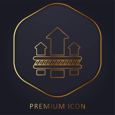 Solunabilir Kumaş Altın Hat prim logosu veya simgesi