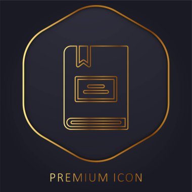 Altın satır premium logosu ya da simgesi