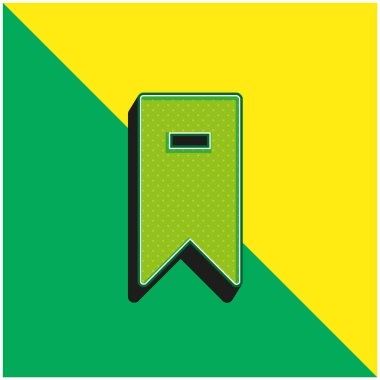 Yer imi Yeşil ve sarı modern 3d vektör simgesi logosu