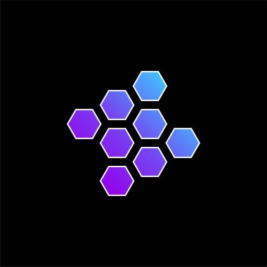 Bağ mavi gradyan vektör simgesi