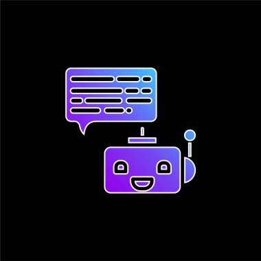 Robot mavi gradyan vektör simgesi