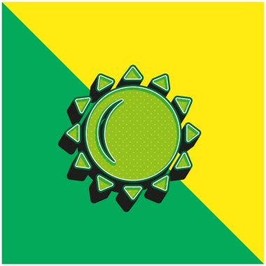 Big Sun Green and yellow modern 3d vector icon logo clipart
