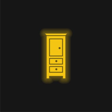 Yatak odası çekmeceleri Mobilya sarısı parlak neon ikon