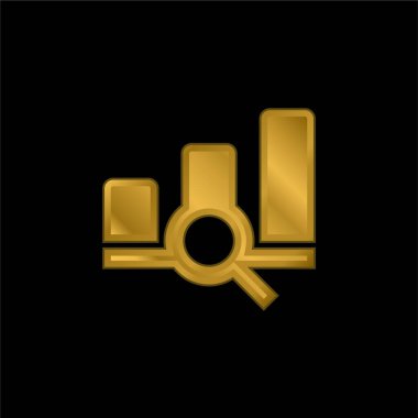 Çubuk altın kaplama metalik simge veya logo vektörü