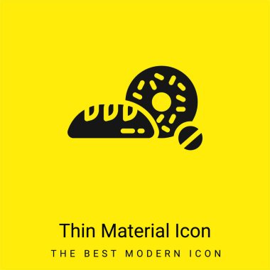 Breads minimal bright yellow material icon clipart