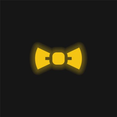 Papyon sarı parlak neon simgesi