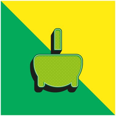 Bathtub Green and yellow modern 3d vector icon logo clipart