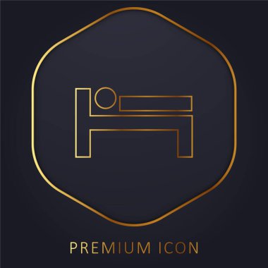 Yatak İşareti Altın Hat prim logosu veya simgesi