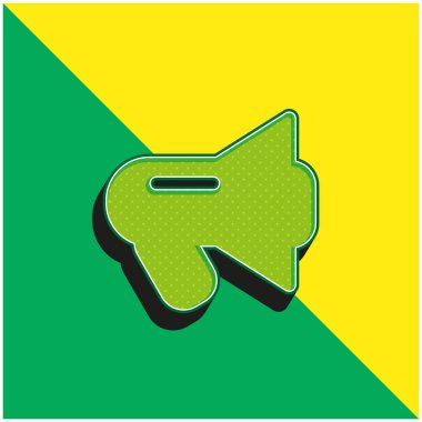 Siyah Megafon Yeşil ve Sarı 3D vektör simgesi