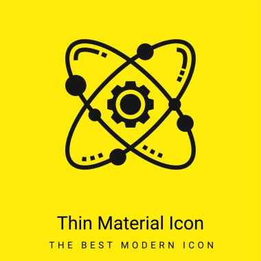 Atom minimal bright yellow material icon clipart