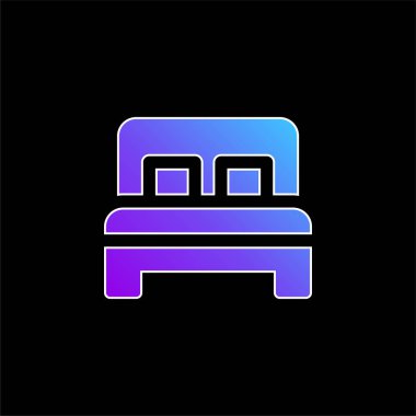 Yatak mavisi gradyan vektör simgesi