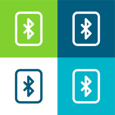 Bluetooth Düz 4 renk en küçük simge kümesi