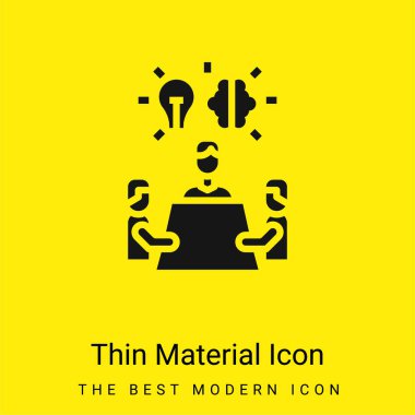 Beyin fırtınası en az sarı madde simgesi