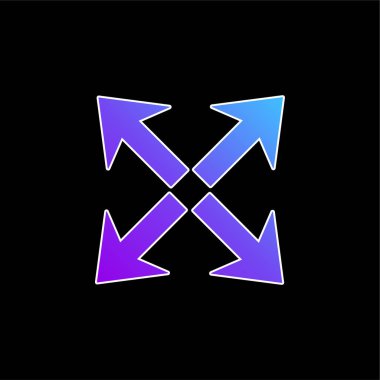 Mavi gradyan vektör simgesini genişletmek için Oklar Grubu Arayüz Sembolü