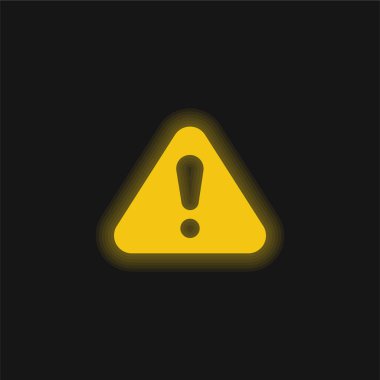 Parlayan sarı neon simgesini uyar