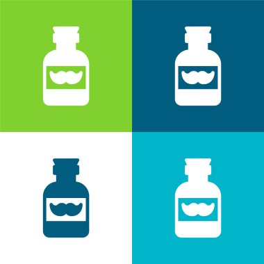 Berber Düz 4 renk en küçük simge kümesi