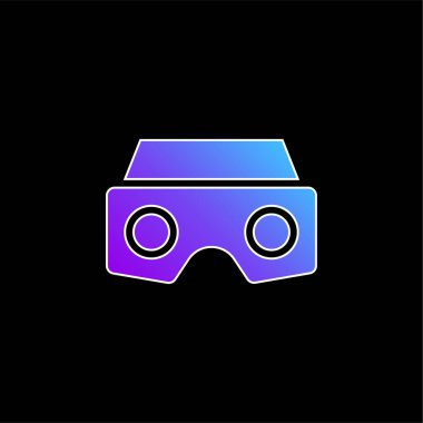 Ar Gözlükleri mavi eğimli vektör simgesi