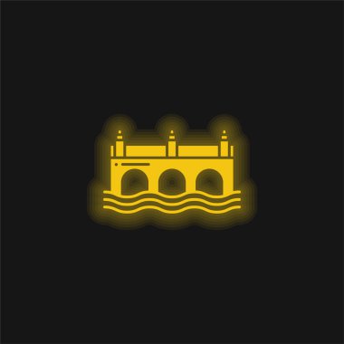Köprü sarısı parlak neon simgesi
