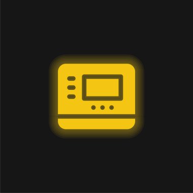 Pil sarısı parlak neon simgesi