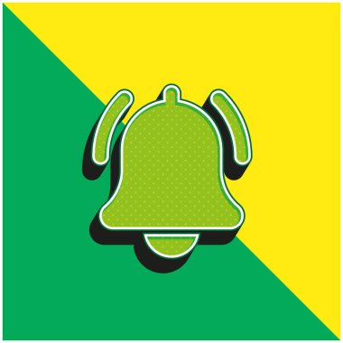 Bell Green ve sarı modern 3D vektör simgesi logosu