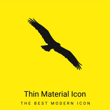 Bird Osprey Shape minimal bright yellow material icon clipart