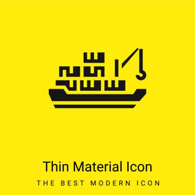 Barge minimal bright yellow material icon clipart