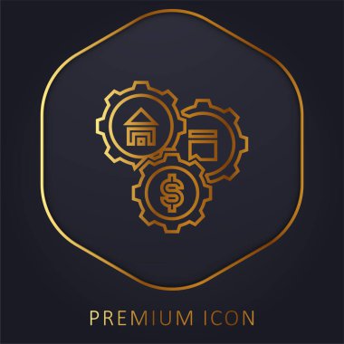 Assets golden line premium logo or icon clipart