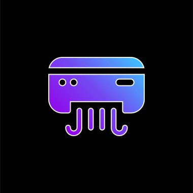 Klima mavi eğimli vektör simgesi