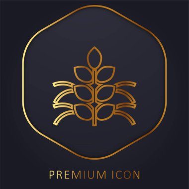 Agronomi altın çizgisi prim logosu veya simgesi