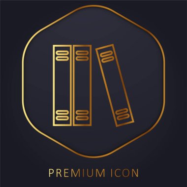 Books golden line premium logo or icon clipart