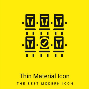 Booking minimal bright yellow material icon clipart