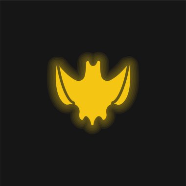 Yarasa sarısı parlak neon simgesi