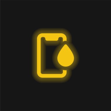 Uygulama sarı parlayan neon simgesi