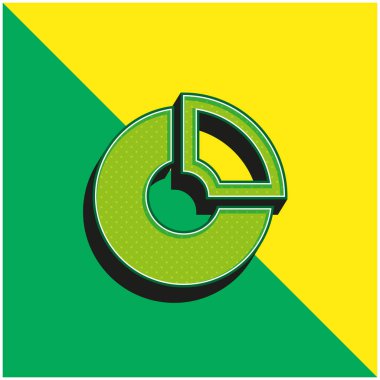 Analizler yeşil ve sarı modern 3d vektör simgesi logosu