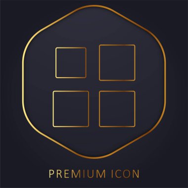 Altın satır premium logosu veya simgesi
