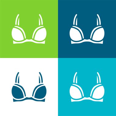 Sütyen Düz 4 renk minimal simge kümesi