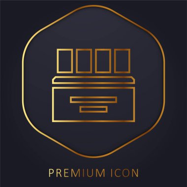 Ampul altın çizgisi prim logosu veya simgesi