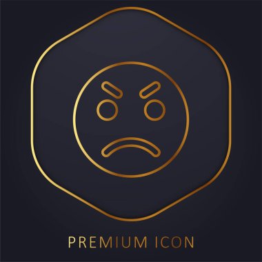 Anger golden line premium logo or icon clipart